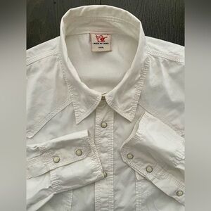 True Religion - all cotton blue dress white button up shirt Size XL